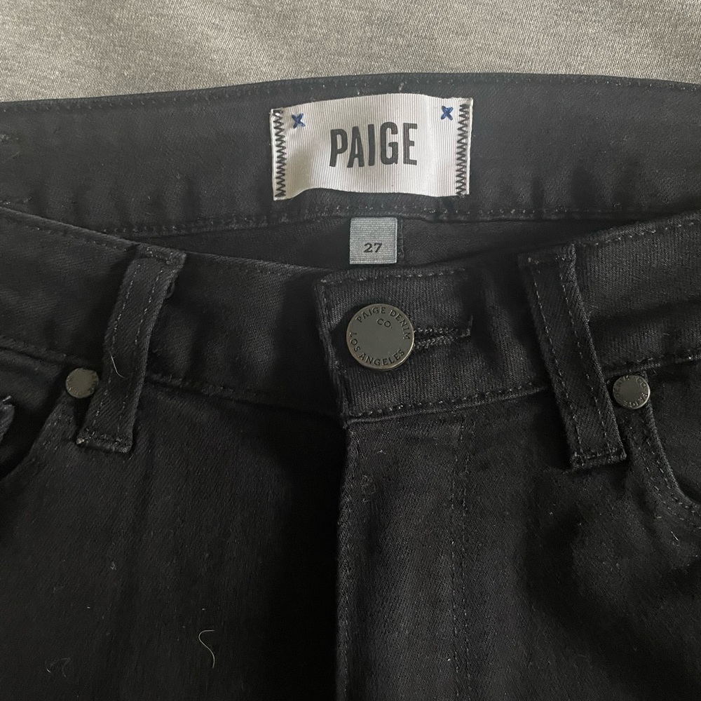 PAIGE Black Denim Skinny Jeans